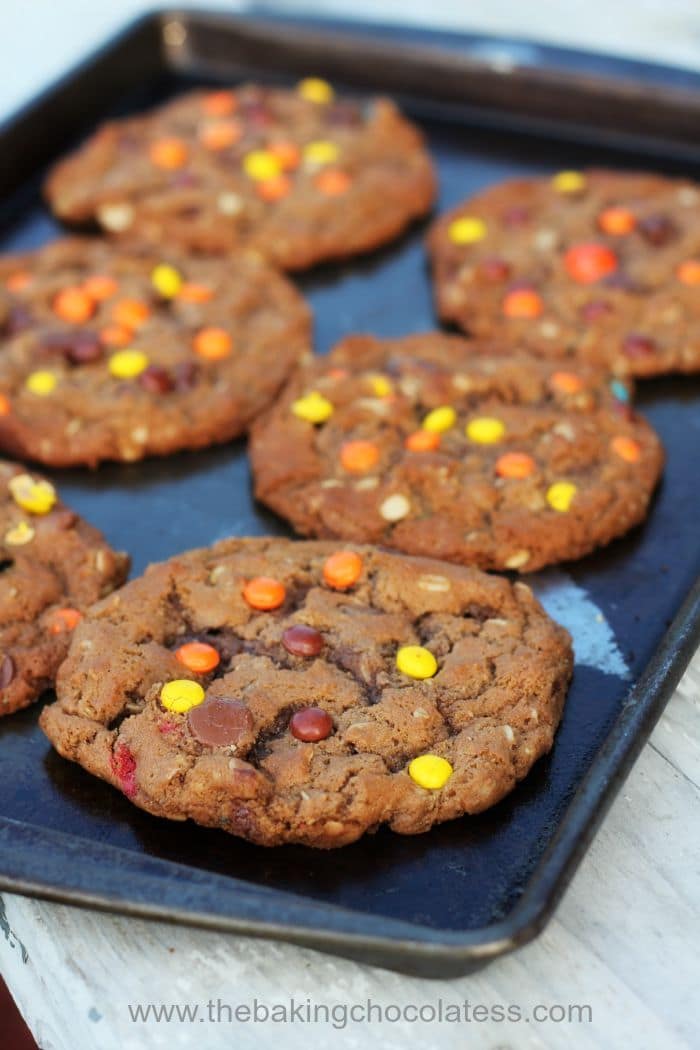 Monster Nutella and Peanut Butter Cookies 