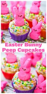 Easter Bunny Peep Cupcakes