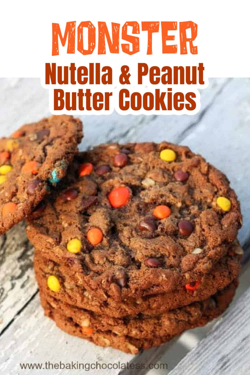 Monster Nutella & Peanut Butter Cookies