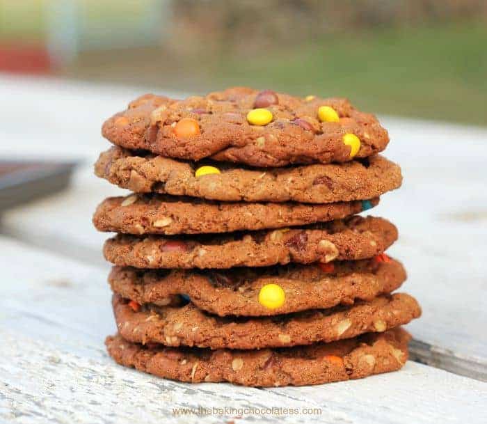 Nutella and Peanut Butter Monster Cookies