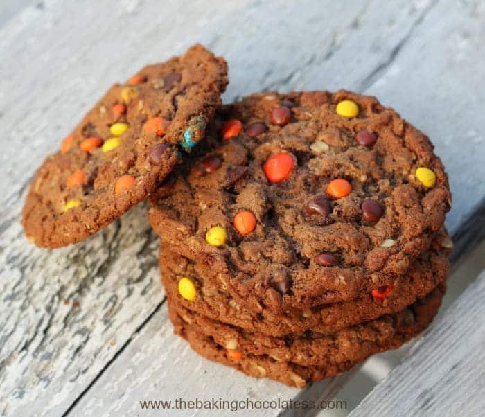 Monster Nutella and Peanut Butter Cookies