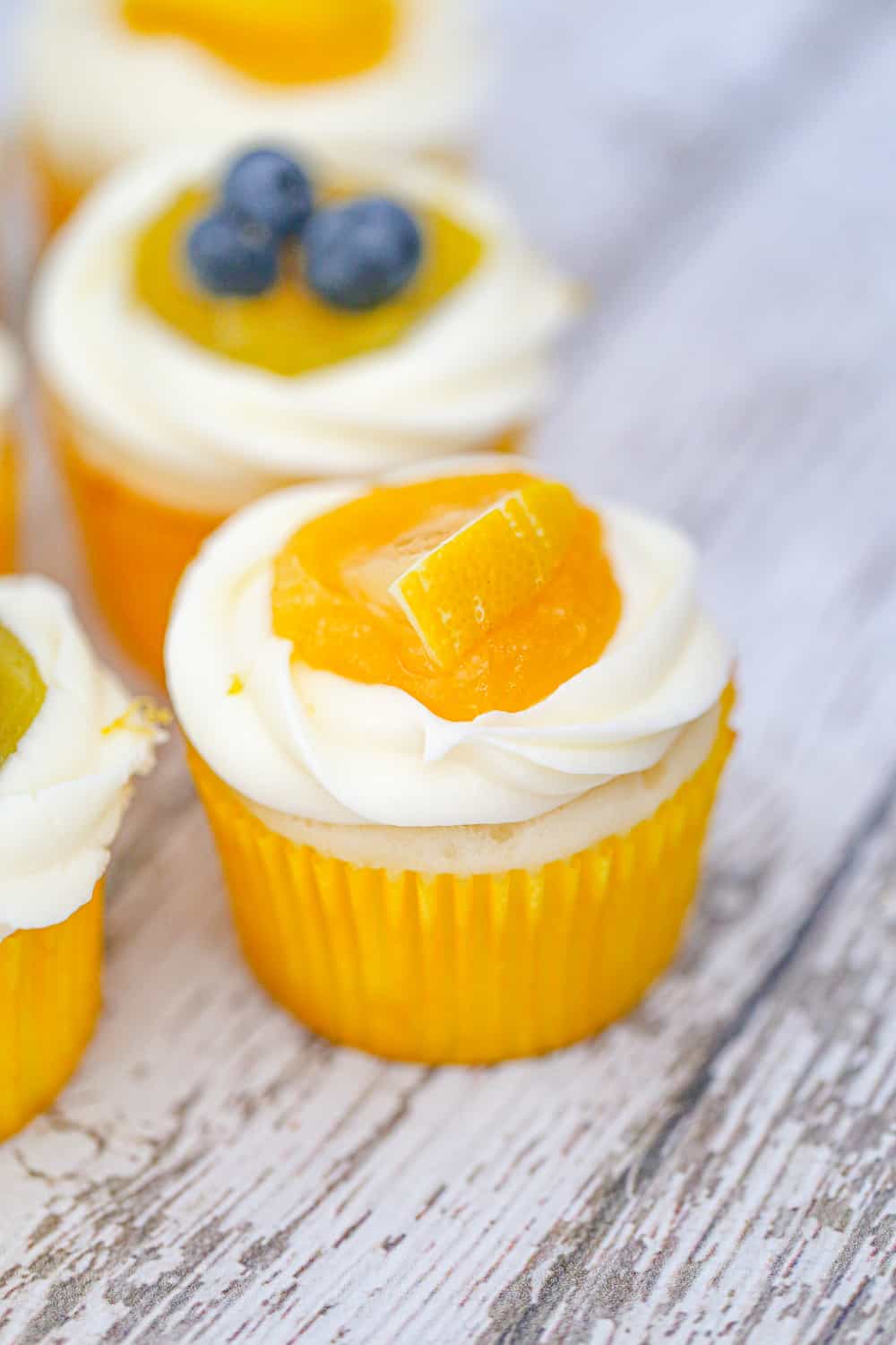 Triple Lemon filled Cupcakes recipe cream cheese frosting