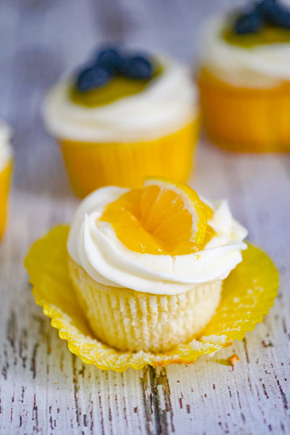 Triple Lemon filled Cupcakes recipe cream cheese frosting