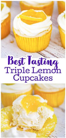 Triple Lemon Cupcakes
