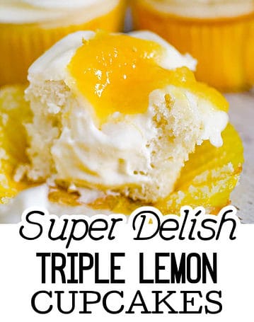 Triple Lemon Curd Cupcakes