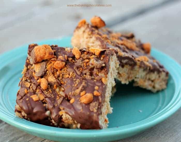 Butterfinger Rice Krispie Treats