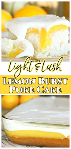 Light and lush lemon poke cake