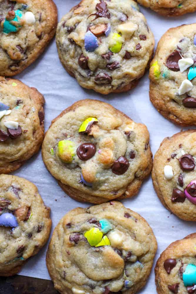 Cheesecake Pudding {Chocolate Chip, M&M} Cookies - easy easter desserts