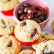 Home-Made Cherry Vanilla Yogurt Muffins