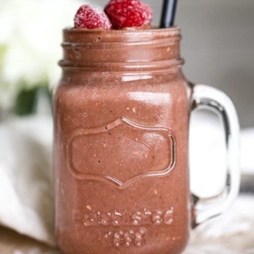 Dark Chocolate Raspberry & Banana Smoothie