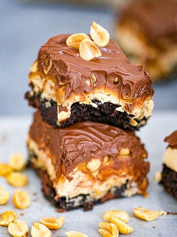 Outrageous Snickers Brownies