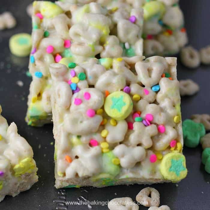 easy lucky charm marshmallow Rice Krispies cereal krispie recipe