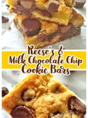 Reese's & Milk Chocolate Chip Cookie Bars