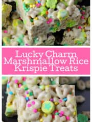 Lucky Charm Marshmallow Rice Krispie Treats
