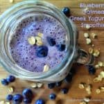 Blueberry Oatmeal Protein Smoothie (Greek Yogurt}