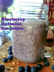 Blueberry Oatmeal Protein Smoothie (Greek Yogurt}