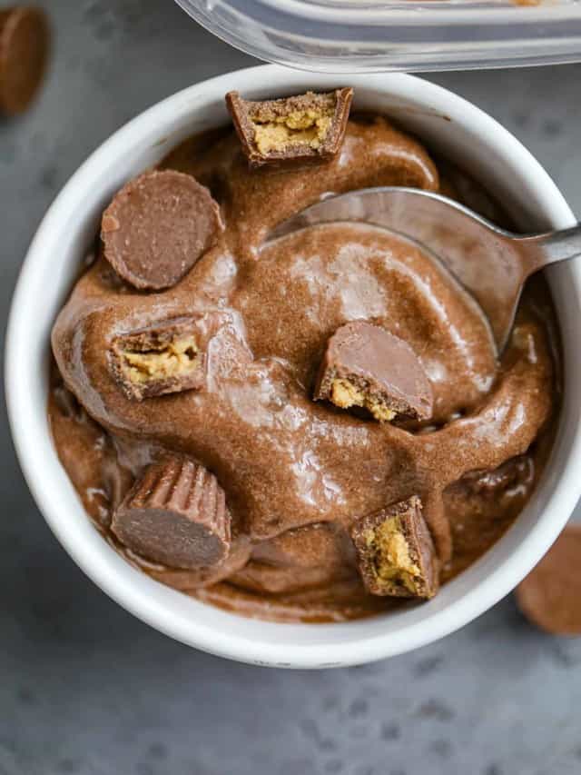 Healthy Reese&rsquo;s Ice Cream!
