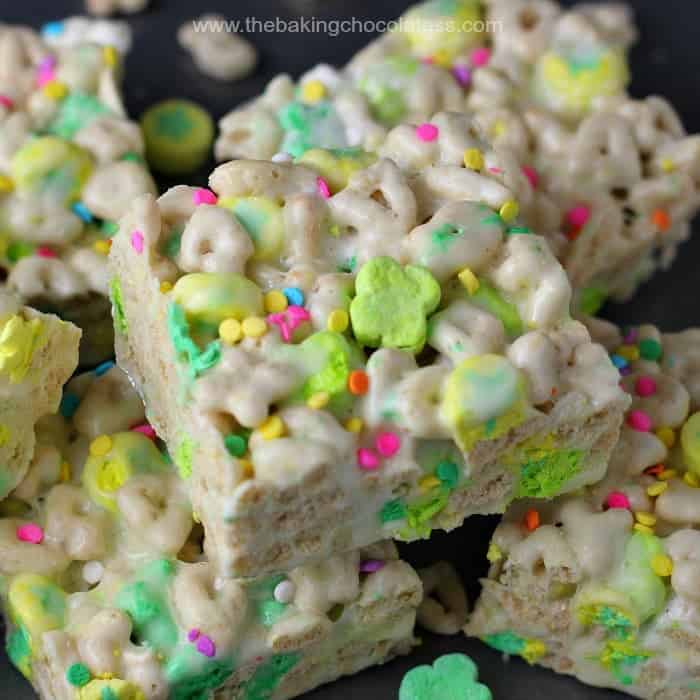 easy lucky charm marshmallow Rice Krispies cereal krispie recipe