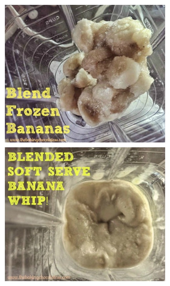 banana nice cream in blender