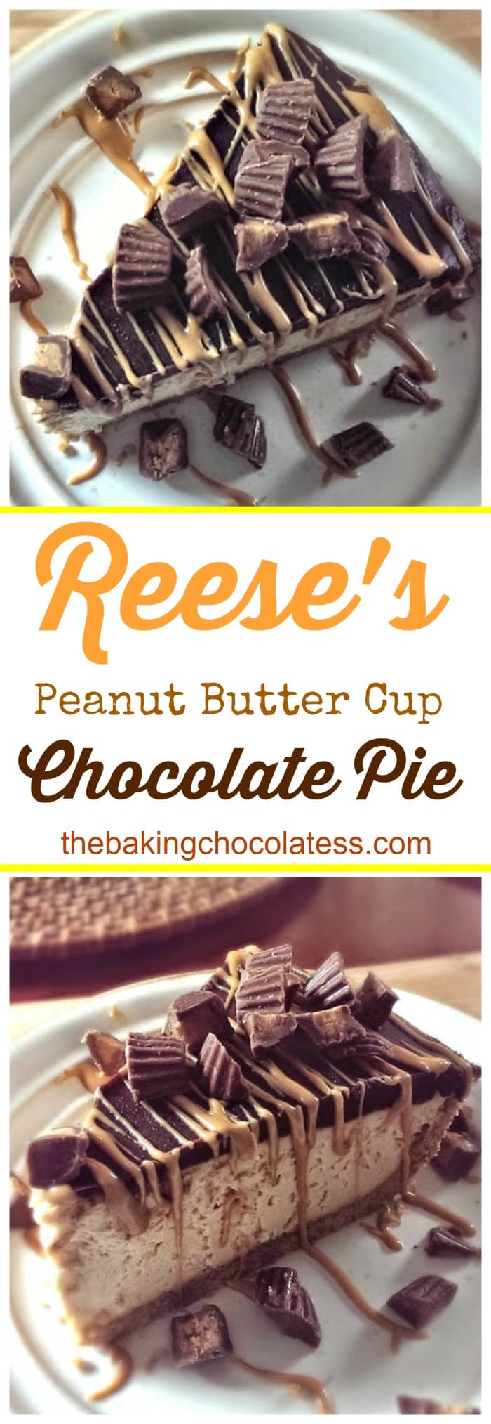 Reese\'s Peanut Butter Cup Chocolate Pie - It\'s Phenomenal!