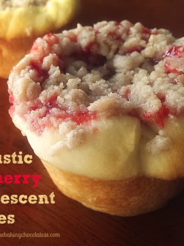 Rustic Cherry Streusel Crescent Pies