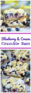 Blueberry & Cream Crumble Bars