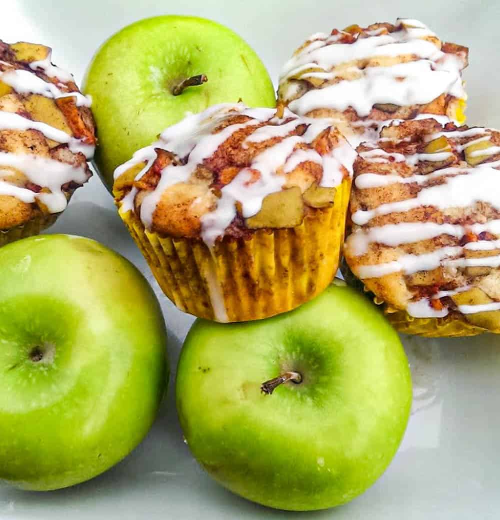 Apple Fritter , Apple Fritter Muffins with apples