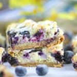 Blueberry & Cream Crumble Bars