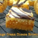 Orange Cream Cheese Brownies with Nutella