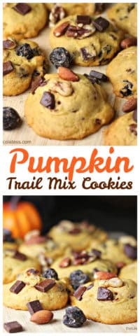 Pumpkin Trail Mix Cookies