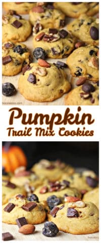 Pumpkin Trail Mix Cookies