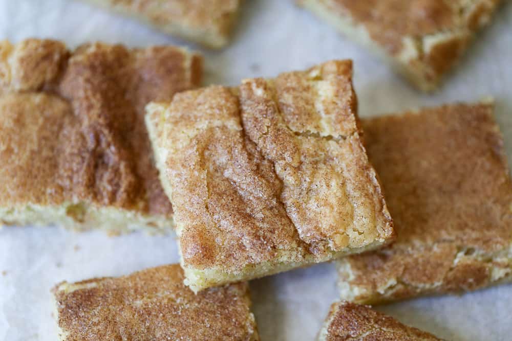 Homemade Snickerdoodle Cookie Bars!