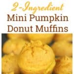 Easy 2 Ingredient Mini Pumpkin Donut Muffins