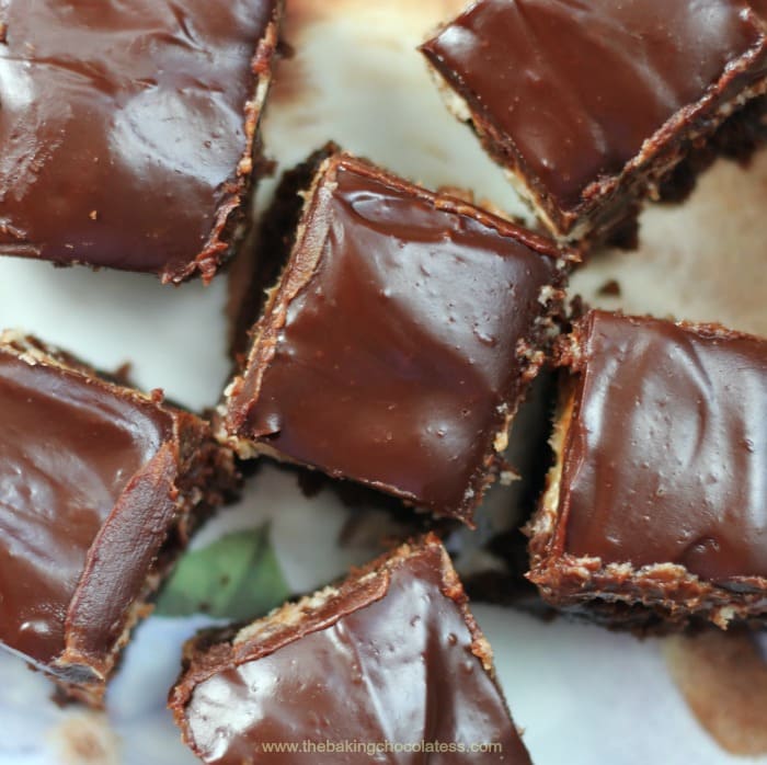 Cookie Dough Brownies with chocolate ganache
