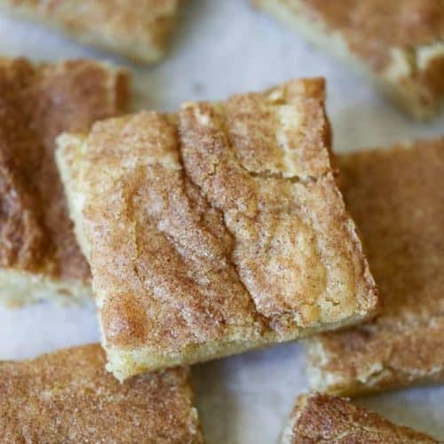 Home-made Snickerdoodle Cookie Bars