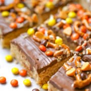 No Bake Peanut Butter Pretzel Bars