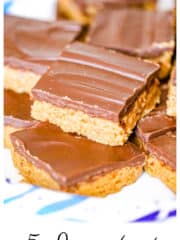 plate of Peanut Butter Bars