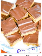 plate of 5 Ingredient Peanut Butter Bars