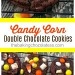 Candy Corn Double Chocolate Cookies {Soft-Batch}