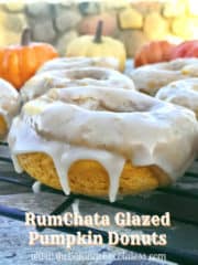 RumChata Glazed Baked Pumpkin Donuts