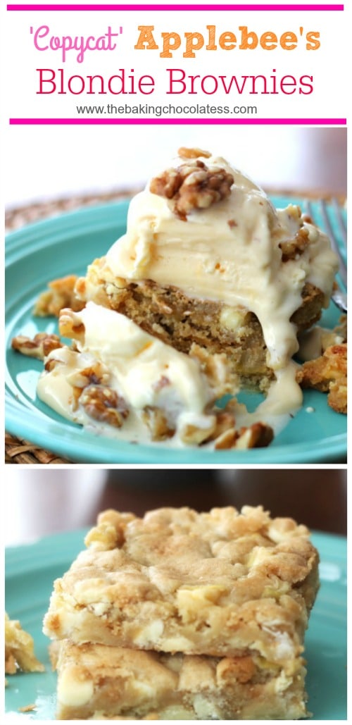 \'Copycat\' Applebee\'s Blondie Brownies
