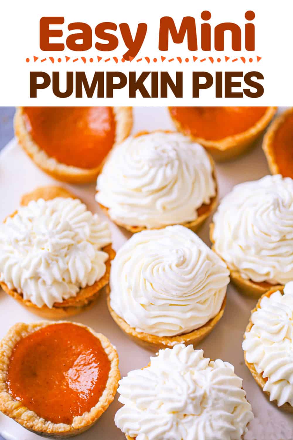 homemade mini pumpkin pies treats thanksgiving recipe