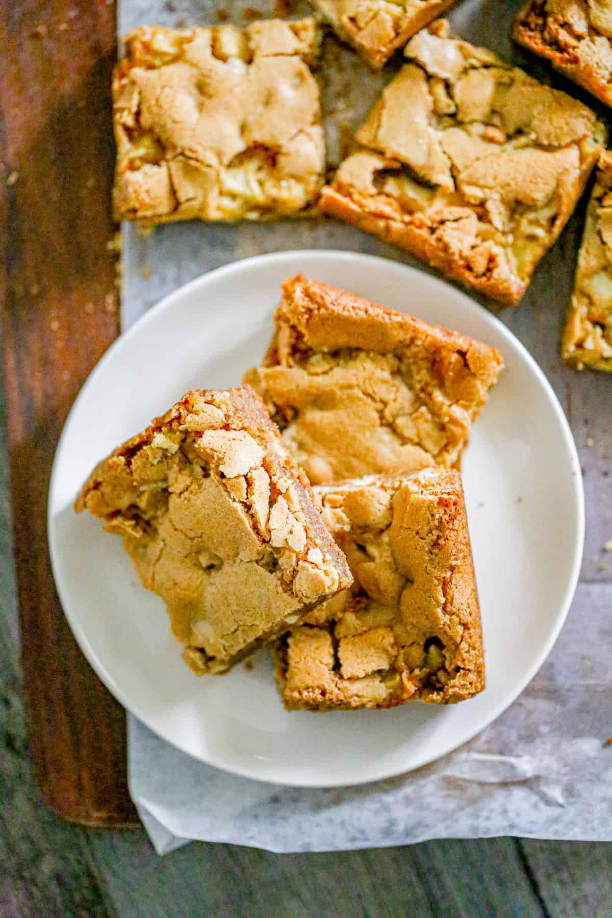 slices of 'Copycat' Applebee's Blondies Brownies recipe