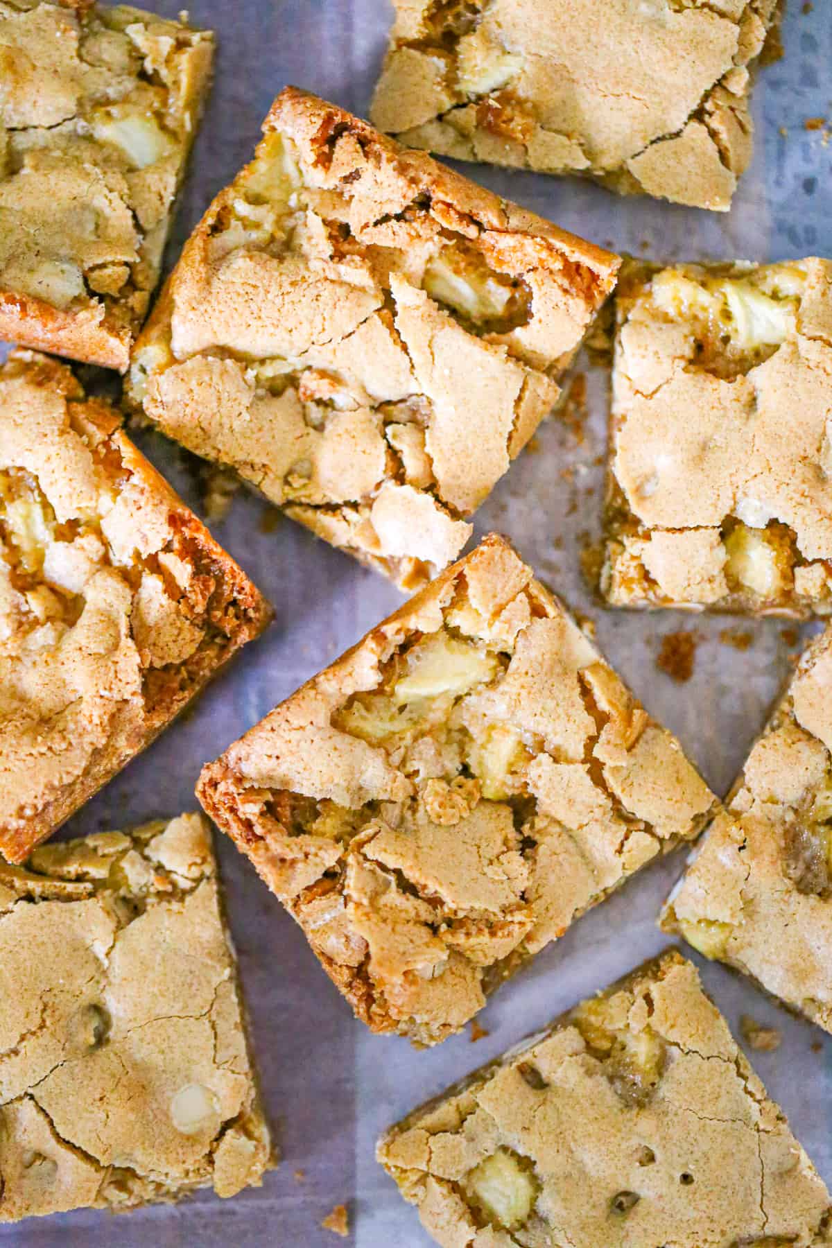 slices of 'Copycat' Applebee's Blondies Brownies recipe best apple dessert recipes