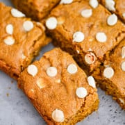 Perfect Pumpkin White Chocolate Chip Bars