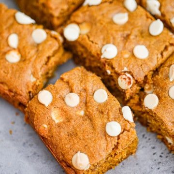 Perfect Pumpkin White Chocolate Chip Bars