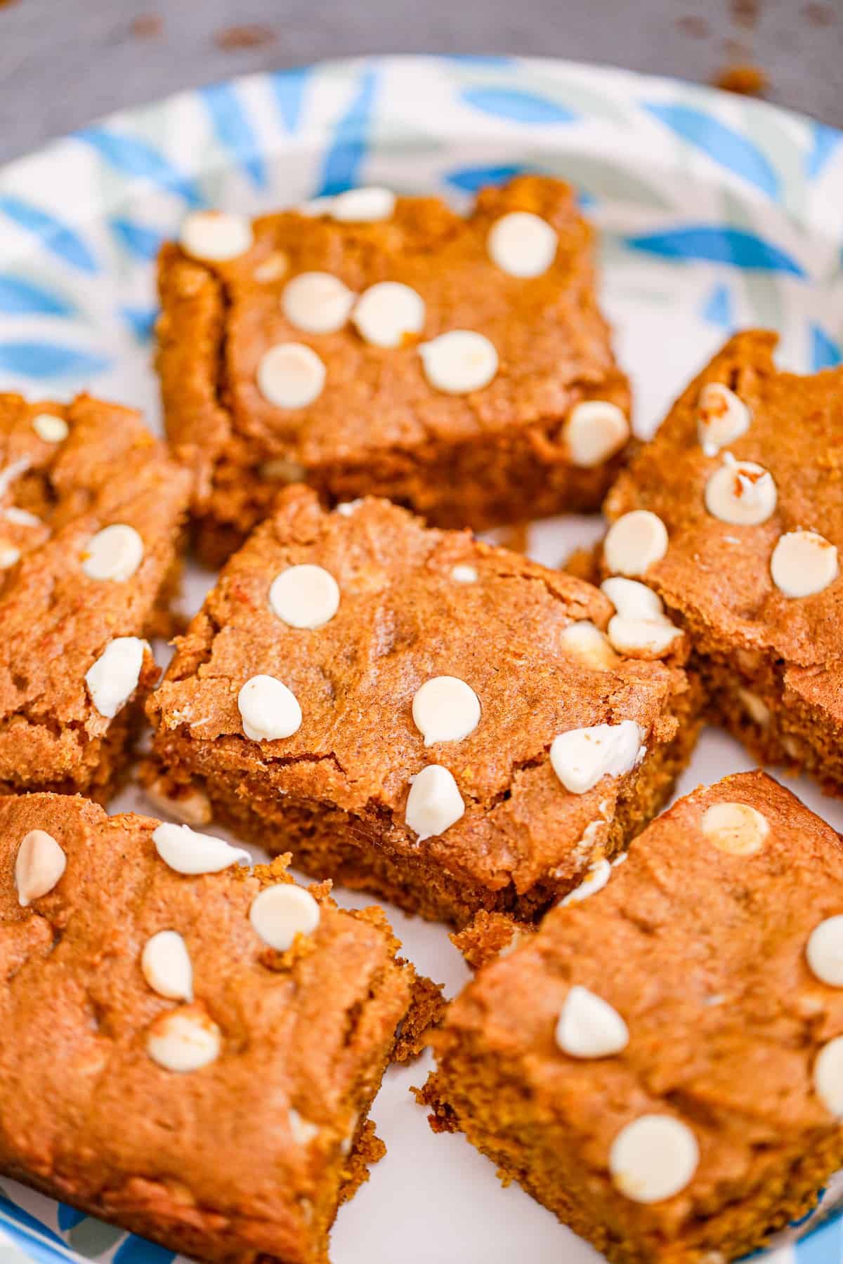 Perfect Pumpkin White Chocolate Chip Bars