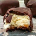 {Ghirardelli} Dark Chocolate Covered Hazelnut Crisp Cheesecake Bites!