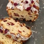 Holiday Eggnog Bread & Eggnog Glaze {Dried Cranberries & Nuts too}