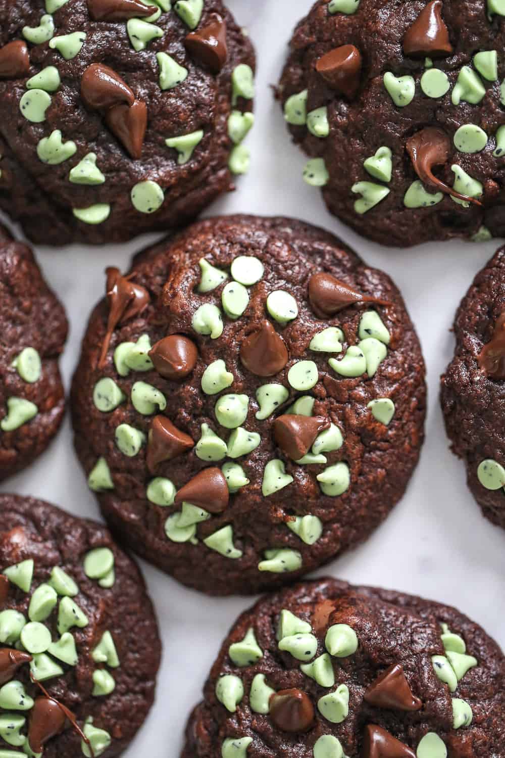 Soft Batch Chocolate Mint Chip Cookies recipe